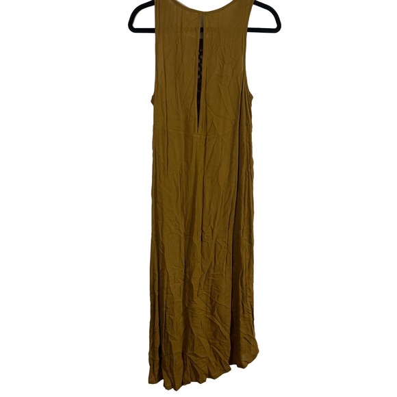 Willow Clay Women's Small Harvest Gold Embroidered Long Split‎ Side Tunic Tank - Picture 6 of 7